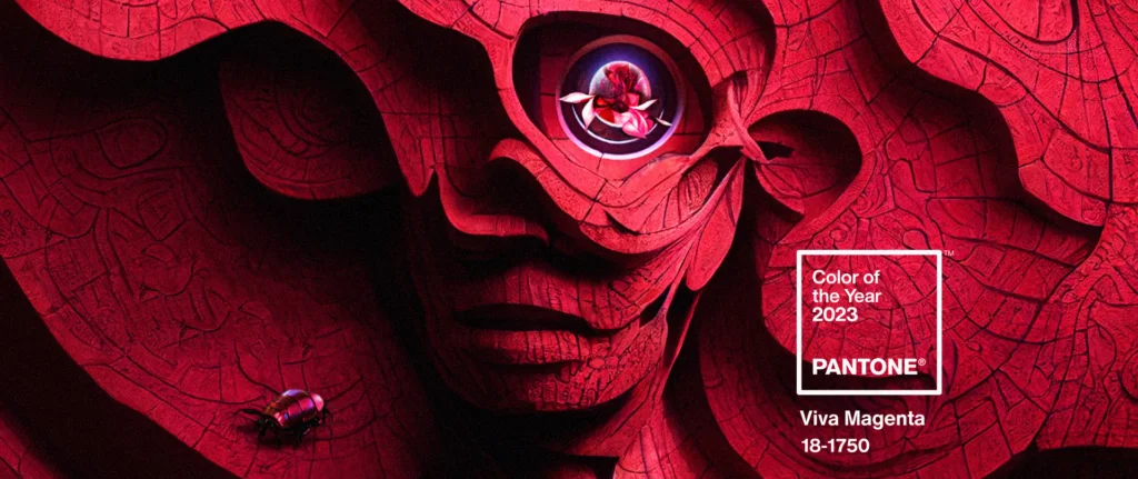 Pantone cor do ano Viva Magenta 2023